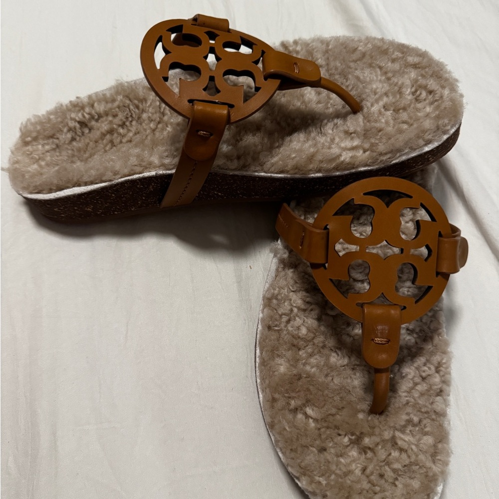 Tory Burch miller cloud Shearling Sandals